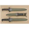 Image 1 : Lot of three U.S. bayonets consisting of 1)  U.S. M-1 Carbine bayonet in very good  condition, marke