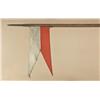 Image 1 : English style lance, forged metal tip, and  hardwood pole, with red and white pennant or  guideon at