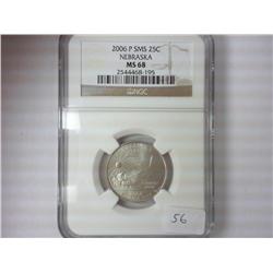 2006-P SMS NEBRASKA QUARTER NGC MS68