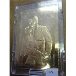 ELVIS PRESLEY CARD IN 24KT LEAF