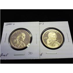 2-2000-S SACAGAWEA DOLLARS (GEM PROOF)