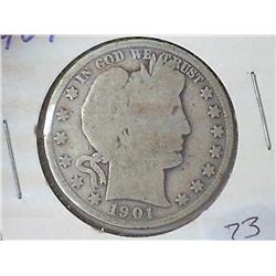 1901 BARBER HALF DOLLAR