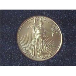 1999 US GOLD $5 1/10 OZ FINE GOLD (UNC)