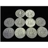 Image 2 : 10 ASSORTED SILVER ROOSEVELT DIMES