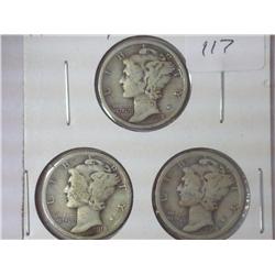 1918-P/D/S MERCURY DIMES