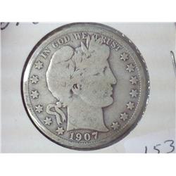 1907-D BARBER HALF DOLLAR