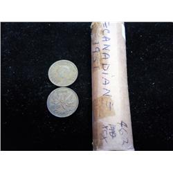 ROLL OF 1951 CANADIAN ONE CENTS