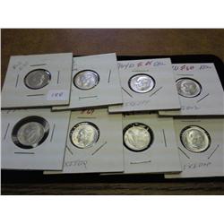 8 ASSORTED 60'S SILVER ROOSEVELT DIMES (UNC)