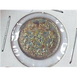 1919 CANADA FIVE CENT SILVER