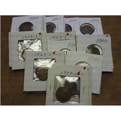 22-1929-S LINCOLN CENTS VARIOUS GRADES