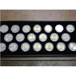 20 ASSORTED 24KT GOLD PLATED STATE QUARTERS
