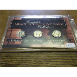 MERCURY DIME MINT MARK COLLECTION (AS SHOWN)