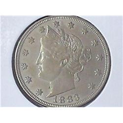 1883 WITHOUT CENTS LIBERTY "V" NICKEL (AU)