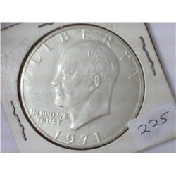 1971-S IKE SILVER DOLLAR (UNC) 40% SILVER