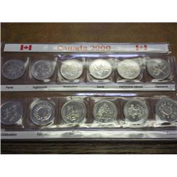 2000 CANADA QUARTER  MILLENNIUM SET 12 COINS