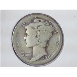 1921-D MERCURY DIME (KEY DATE)