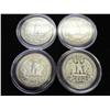 Image 2 : 4 ASSORTED WASHINGTON SILVER QUARTERS