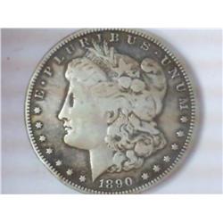 1890-CC MORGAN SILVER DOLLAR