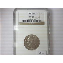 1999-D SBA DOLLAR NGC MS65