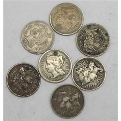 Lot of 7 Three Cent Nickels (3 Cent)