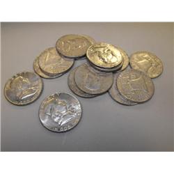 Lot of 10 Franklin 90% Halves- From Photo