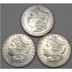 1896,98,1900 Uncirculated Morgans