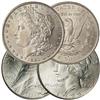 1891-S Morgan, 1922-S Peace Silver Dollar Pair BU