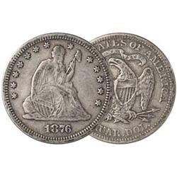 1866-1891 Seated Liberty Silver Quarter with Motto