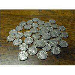 Lot of  40 Buffalo Nickels-