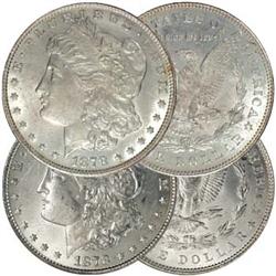 1878 7/8 & 7 Tailfeather Morgan Dollar Pair UNC