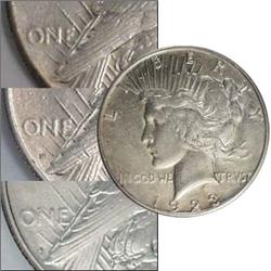 1923 P-D-S Peace Silver Dollar Trio - VF