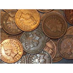 Lot of 10 Indian Head Pennies-1900s-c-fine