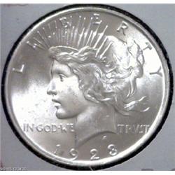 1923 Uncirculated Peace Silver Dollar