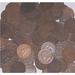 Lot of 50 Indian Head Pennies-goods