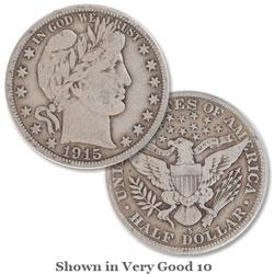 1915- S Last Year Barber Half Dollar- VG