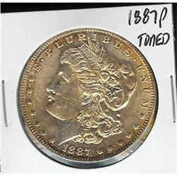 1887 P UNC Morgan w/ Russet Toning