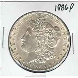 1886 P UNC Morgan Silver Dollar
