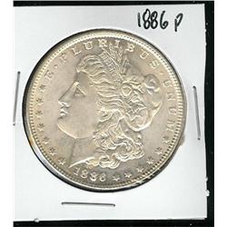 1886 P UNC Morgan Silver Dollar