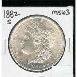 1882 S MS 63 Morgan Silver Dollar