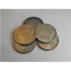 Lot of 5 Random Date Morgans