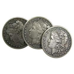 (3) 1880 S Morgans XF Condition