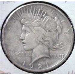 1921 VF Peace SIlver Dollar