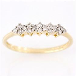 .24ct Genuine Natural 16 Diamond 9k Yel Gold Ring (JEW-9329X)