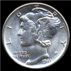 1941S Mercury Dime Gem MS66 (COI-8435)