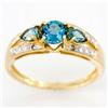 1.05ct Natural Green Topaz Diamond 9k Gold Ring (JEW-9347X)