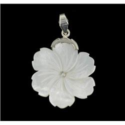 Mother of Pearl Plumeria Pendant (JEW-1931)