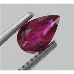 0.74ct Magnificent Blood Red Ruby Pear Africa (GEM-19569)