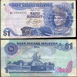 1982 Malaysia 1 Ringgit Better Grade Note  (CUR-06348)