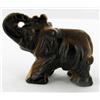 Image 1 : 18ct Handcarved Tiger Eye Elephant (ANT-1074)