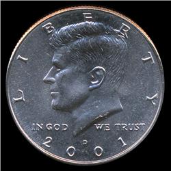 2001D JFK 50c MS66+ ERROR (COI-8720)
